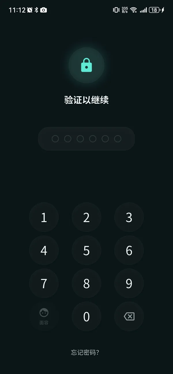 摄秘密码解锁页 — 应用级密码保护，防止他人直接打开